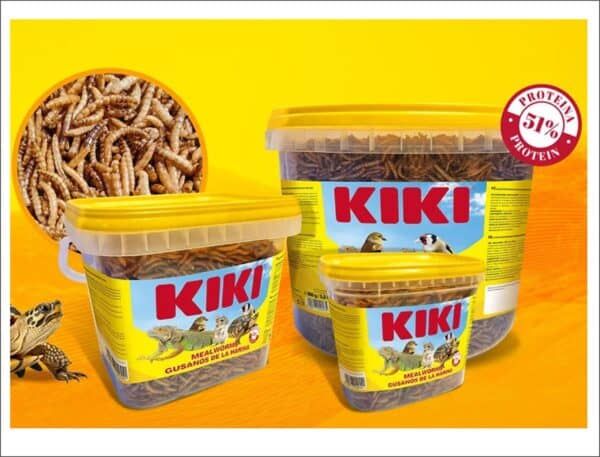 Tienda online de mascotas, alimento para animales con gusanos de la marca KIKI.