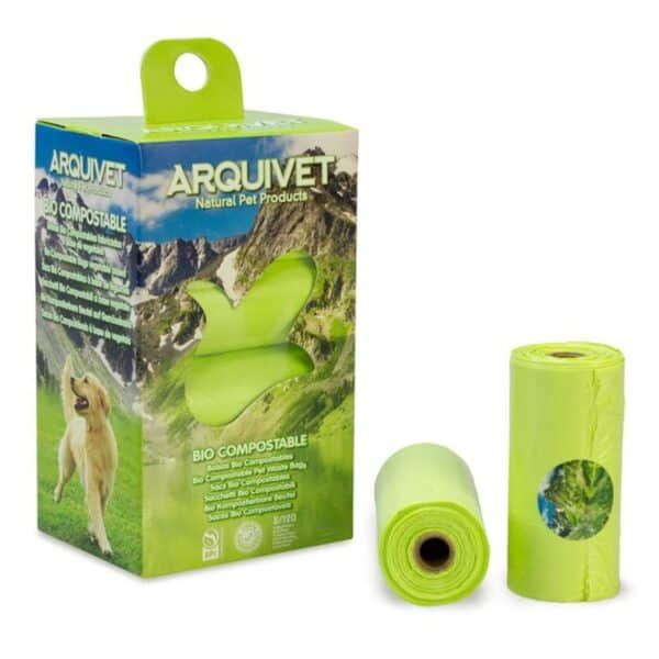 Arteveter bolsas biodegradables para mascotas, ecológicas, compostables, ideales para favoritos de animales.