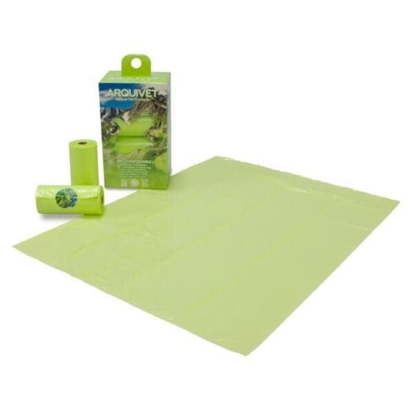 Bolsas de plástico biodegradables para jardín y compost, paquete de 3 rollos reciclables.