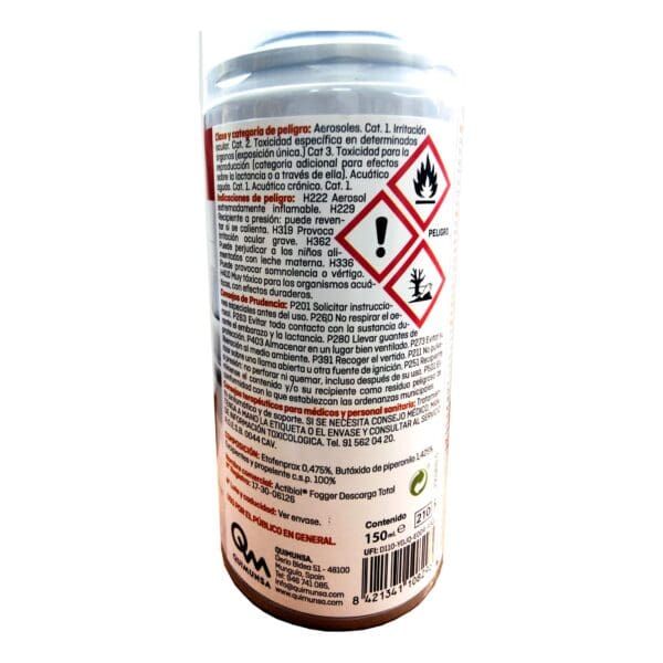 Aerosoles peligrosos, productos químicos, aviso de toxicidad, cuidados en el manejo, etiquetas de seguridad.