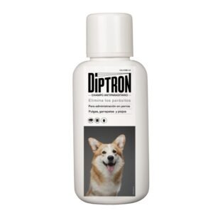 DIPTRON antiparasitario para perros, elimina pulgas, garrapatas y piojos, fórmula efectiva.