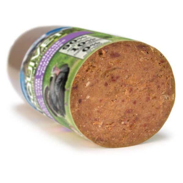 Sabroso embutido casero con carne de calidad para mascotas.