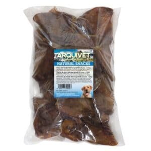 Oreja de cerdo ibérico grande para perros, snack natural para mascotas, 120 g.