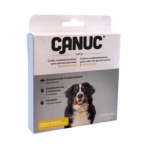 Canut pastillas antiparasitarias para perros grandes, control de pulgas y garrapatas, 2 x 65 cm.