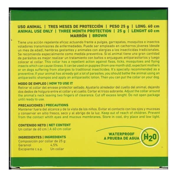 Collar antiparasitario para perros, collar de 60 cm contra pulgas y garrapatas, protección duradera para mascotas.