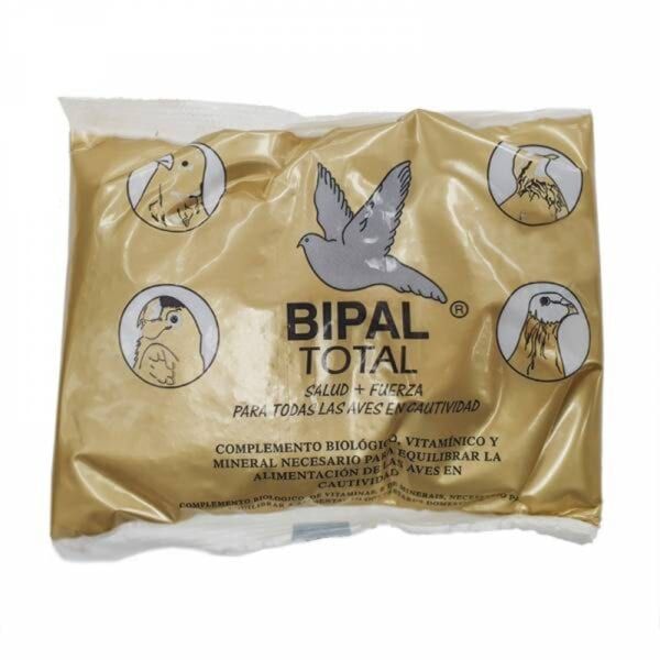 Alimento para aves Bipal Total con vitaminas y minerales para la salud y fuerza de las aves.
