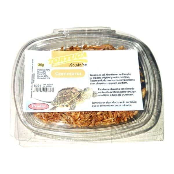 Seco de gammarus para tortugas acuáticas, alimento rico en proteínas y nutrientes.
