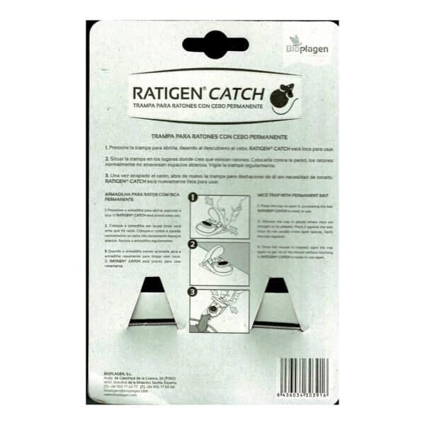 Trampa para ratones con cebo permanente, fácil de usar y efectiva. Ideal para mantener tu hogar libre de roedores de forma segura.