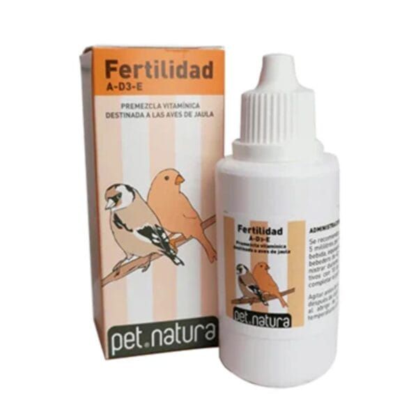Fertilidad para aves en preparación de vitaminas y suplementos naturales.