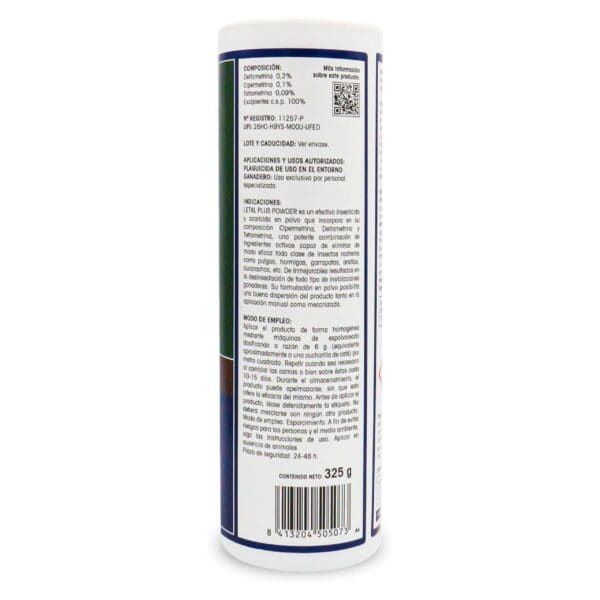 Insecticida Letal Plus polvo para eliminar plagas, control de cucarachas y hormigas en el hogar.