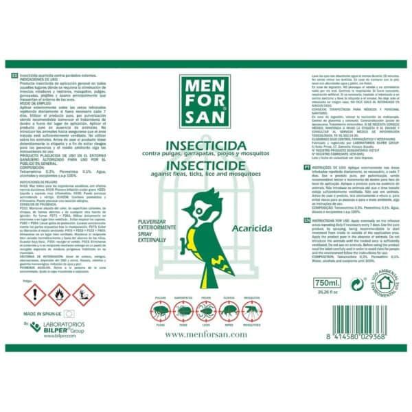 Pulverizador insecticida para pulgas, garrapatas, piojos y mosquitos en tienda online TodoMASKOTAS.