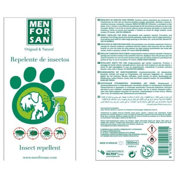 Repelente de insectos para perros y mascotas - TodoMASKOTAS.