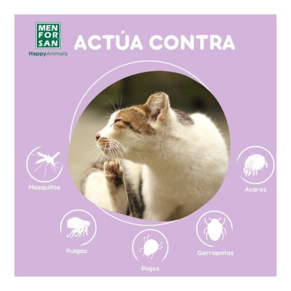 Proteger a las mascotas de mosquito, pulgas, garrapatas, ácaros y piojos en casa.