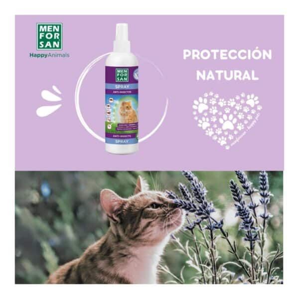 Spray antipulgas natural para mascotas, protección eficaz y ecológica.