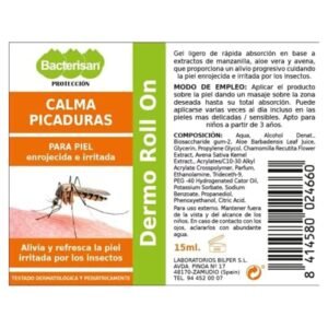 Bacterisan Calma Picaduras para piel irritada y enrojecida, gel alivio insectos, protección y cuidado dermo, tienda online TodoMASKOTAS.