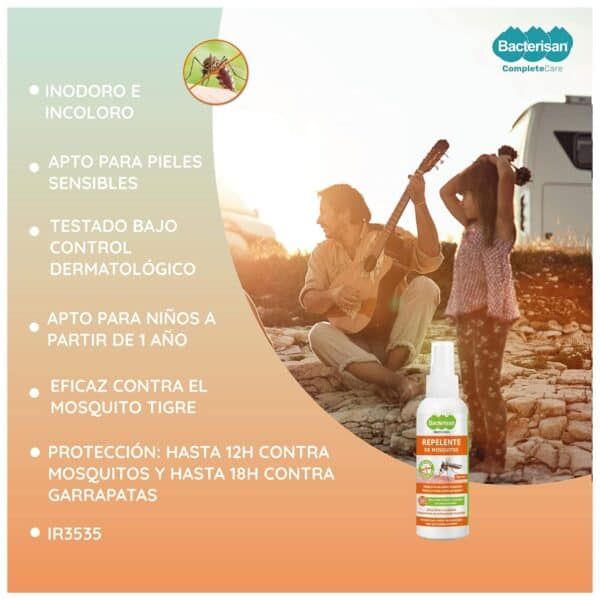 Repelente de insectos para mascotas y personas, eficaz contra mosquitos y garrapatas, protección prolongada hasta 12 horas.