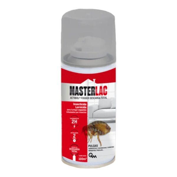 Insecticida MasterLac para control de plagas y chinches en espacios cerrados.