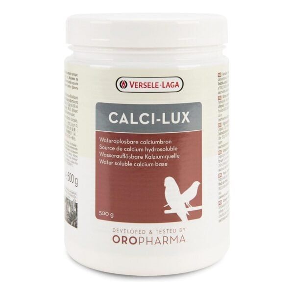 Suplemento de calcio Calci-Lux para aves, 500g, de Versele-Laga.