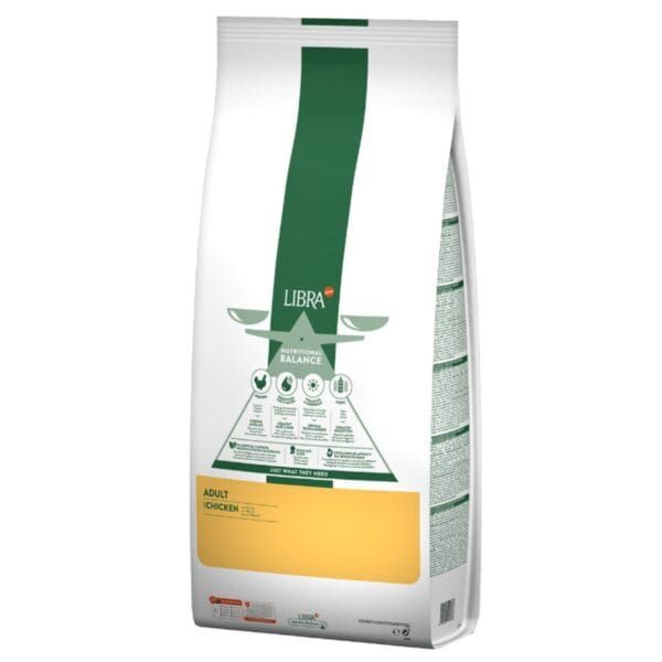 Alimento para gatos Libra con fórmula balanceada y sabor a pollo.