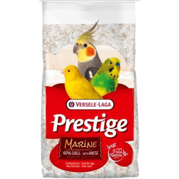 Alimento para aves Prestige Marine para pájaros y canarios, 40% con cáscara y anís, en paquete de 1 kg.