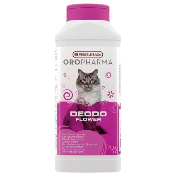 Ambientador para arenero de gato con aroma floral, 150 ml.