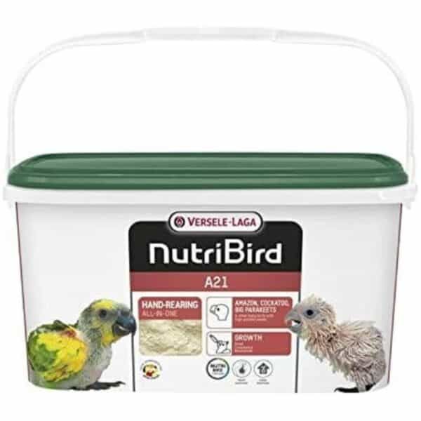 NutriBird A21 pienso para aves, alimentación balanceada para loros y aves exóticas.