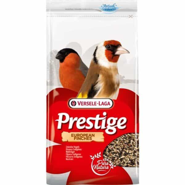Alimento para aves European finches en paquete de 1 kg con semillas naturales.