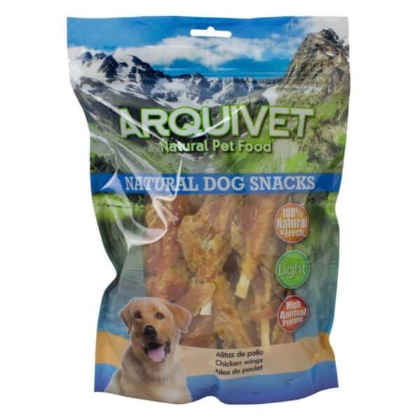 Arquivet snack para perros con pollo, natural, bajo en grasa, mascota saludable, comida para perros.