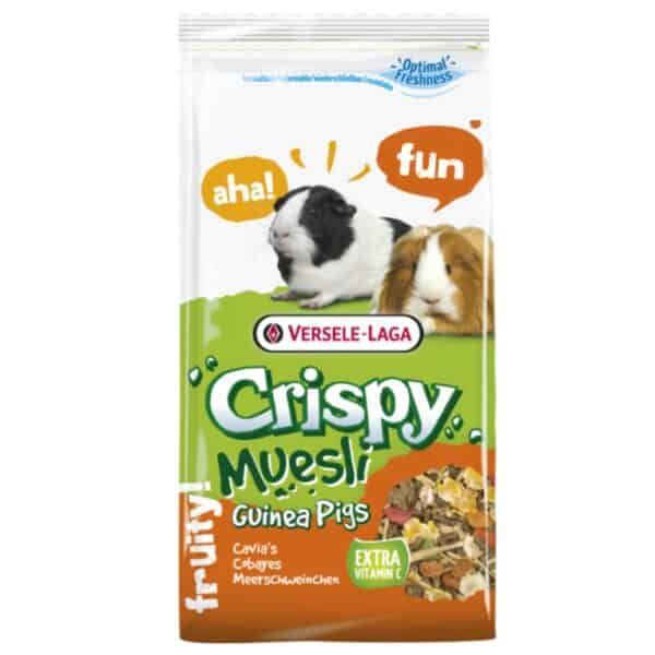Alimento para mascotas Crispy Muesli para cerdoserta con ingredientes naturales y vitaminas.
