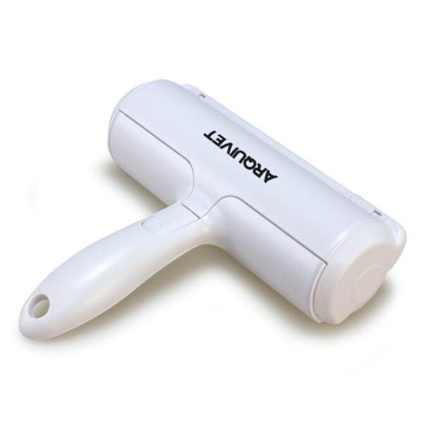 Barredora eléctrica de mano blanco, limpieza fácil y eficaz, accesorios para mascotas y hogares.