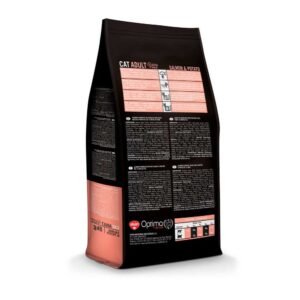 Alimento para gatos adultos sabor salmón y patata, alimento seco, alimentación felina.