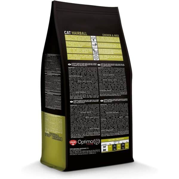 Alimento para gatos Cat Hairball sabor pollo y arroz, saciedad y control de bolas de pelo, 2kg.