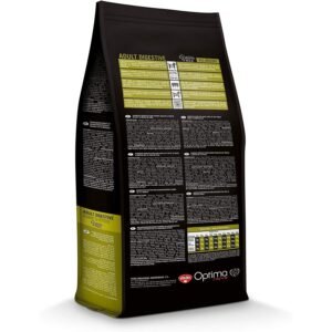 Alimento para perros adultos digestivo con ingredientes naturales y sin cereales.