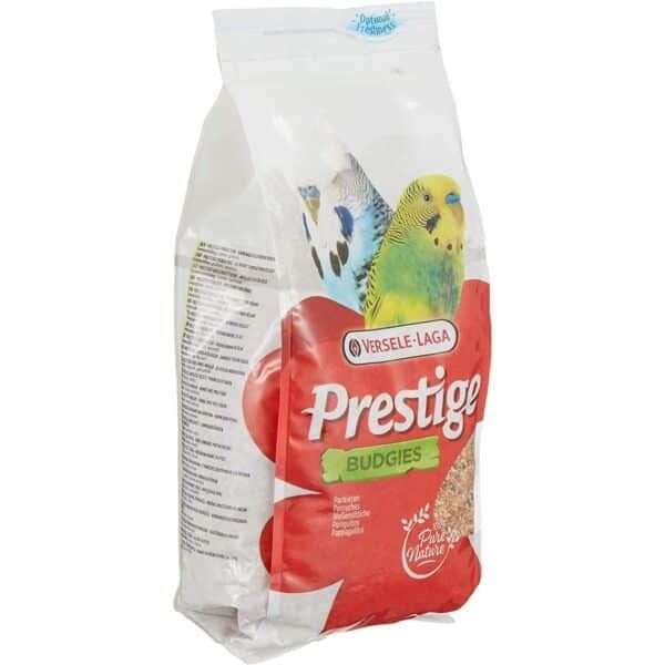 Alto en imágenes y alimentos para aves, bolsa de comida para periquitos Prestige Budgies.