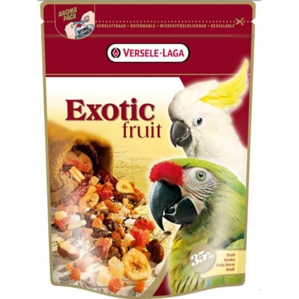 Fruta exótica para aves, alimento para loros y papagayos, snack natural y nutritivo para mascotas.