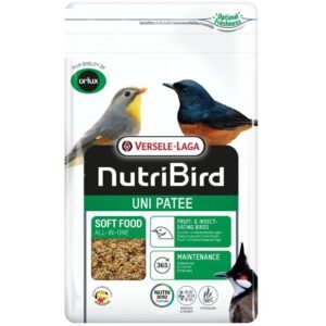Alimento para aves NutriBird UNI PATEE, pienso suave para pájaros insectívoros y frutívoros.