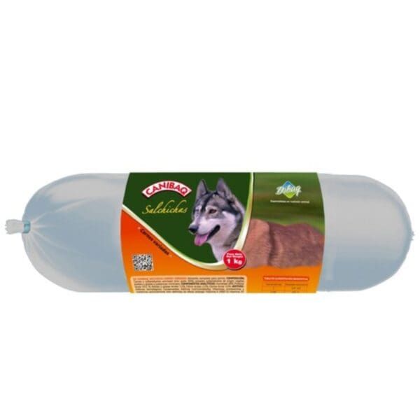 Canibag Salchichas para perros, 1 kg, en empaque plástico.