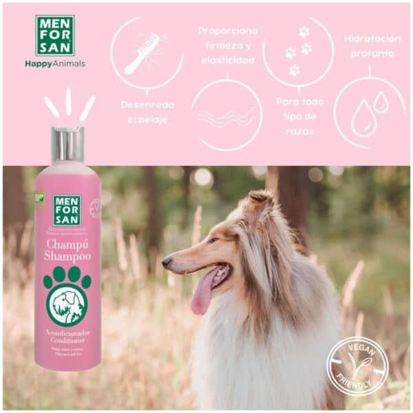 Champú para perros vegano y natural de Men For San en tienda online TodoMASKOTAS.