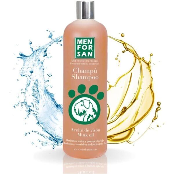 Champú para perros con aceite de visón - limpieza y protección integral.