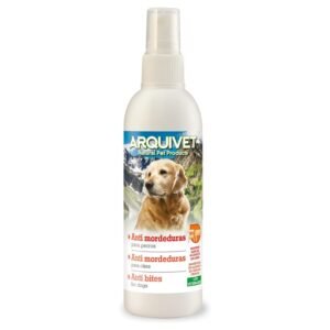 Protector antipulgas para perros y gatos en spray, ideal para prevenir mordeduras y picaduras.