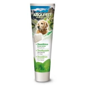 Dentífrico para perros aroma a menta y sabor a menta, pasta dental natural para cuidado bucal canino.