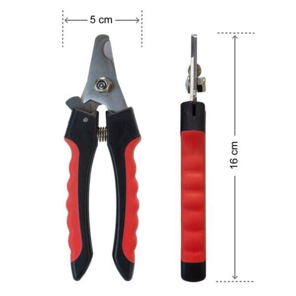 Abrazadera para mascotas con mango antideslizante y acero inoxidable, ideal para mascotas.