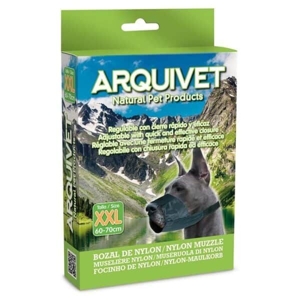 Arquet para perro tamaño XXL, muzzle de nylon ajustable y resistente.