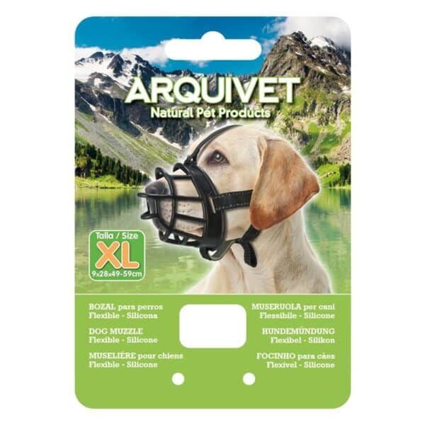 Arnés para perros con bozal de silicona, tamaño XL, ideal para perros grandes, ajustable y resistente.