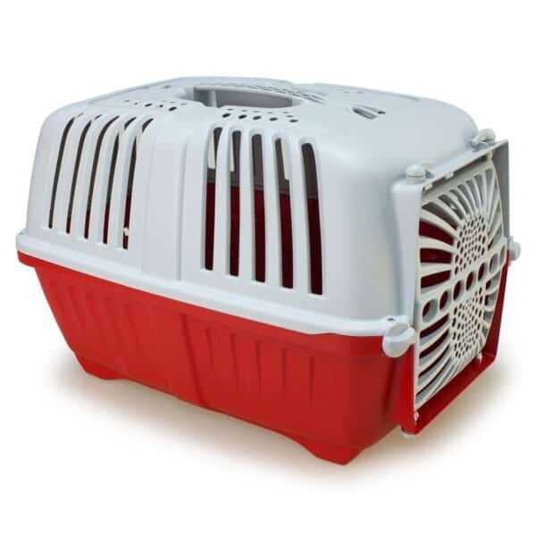 Gatera para mascotas con diseño ventilado y duradero, ideal para transporte y seguridad.
