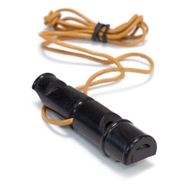 Silbato de madera con cordón, juguete y elemento de entrenamiento para mascotas y adultos.