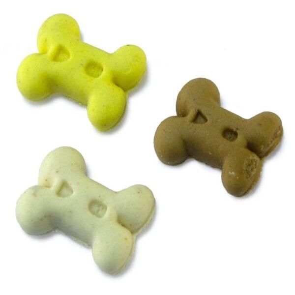 3. Galletas en forma de oso en colores amarillo, marrón y blanco para mascotas y snack saludable.