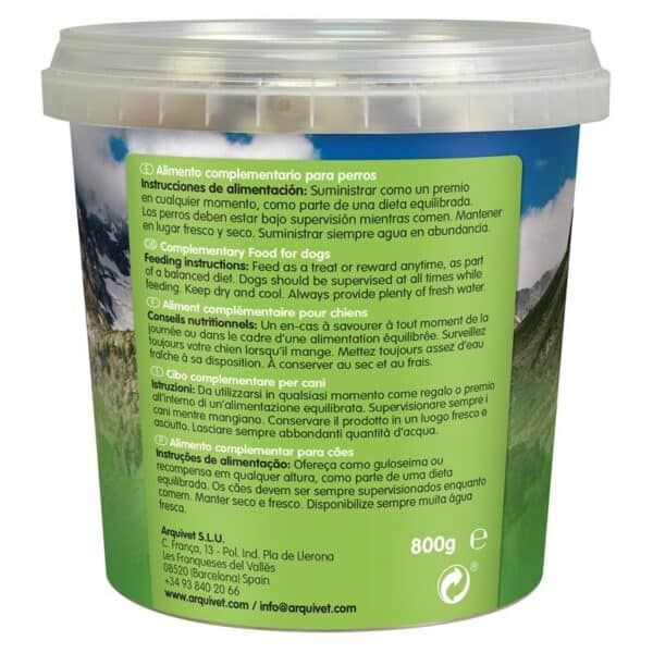 Alto: Alimentación complementaria para perros y gatos en envase de 800g.