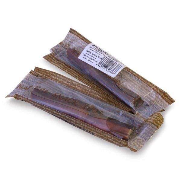 Varillas de madera para manualidades en embalaje transparente.