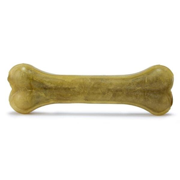 Juguete para mascotas con forma de hueso, ideal para perros y mordedores. Material duradero y seguro para mascotas.